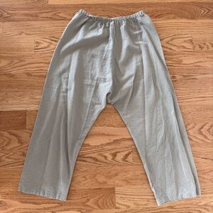 Uzi NYC | Light Taupe Crop, Drop Crotch Pant